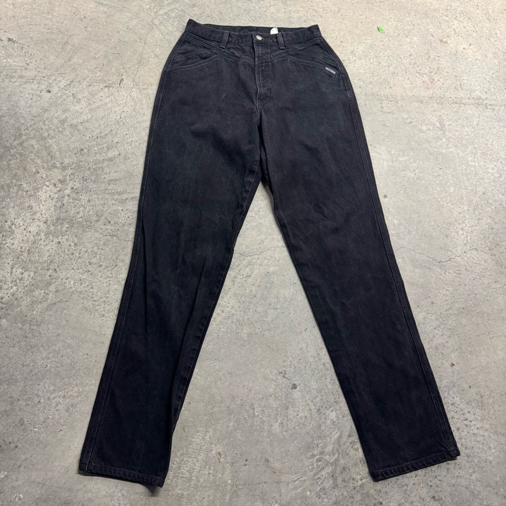 Rockies Vintage 80's Black High- Rise Denim Jeans Western Classic Cowboy Size 32